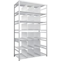 トラスコ中山 TRUSCO スチールラック K1型抗菌塗装高密度収納棚 H2200XW1250XD625 7段 移動仕切18枚付 K17467P18 1台