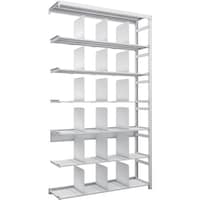 トラスコ中山 TRUSCO スチールラック K1型抗菌塗装高密度収納棚 H2200XW1250XD325 7段 移動仕切18枚付 連結型 K17437P18B 1台