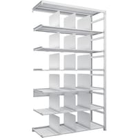 トラスコ中山 TRUSCO スチールラック K1型抗菌塗装高密度収納棚 H2200XW1250XD475 7段 移動仕切18枚付 連結型 K17447P18B 1台