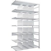 トラスコ中山 TRUSCO スチールラック K1型抗菌塗装高密度収納棚 H2200XW1250XD625 7段 移動仕切18枚付 連結型 K17467P18B 1台