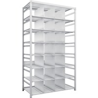 トラスコ中山 TRUSCO スチールラック K1型抗菌塗装高密度収納棚 H2200XW1250XD625 8段 移動仕切21枚付 K17468P21 1台