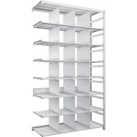 トラスコ中山 TRUSCO スチールラック K1型抗菌塗装高密度収納棚 H2200XW1250XD475 8段 移動仕切21枚付 連結型 K17448P21B 1台