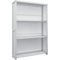 トラスコ中山 TRUSCO スチールラック K1型抗菌塗装高密度収納棚 背板・側板付 H1900XW1250XD325 4段 K16434SG 1台