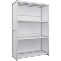 トラスコ中山 TRUSCO スチールラック K1型抗菌塗装高密度収納棚 背板・側板付 H1900XW1250XD475 4段 K16444SG 1台