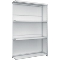 トラスコ中山 TRUSCO スチールラック K1型抗菌塗装高密度収納棚 背板側板付 H1900XW1250XD325 4段 連結型 K16434SGB 1台