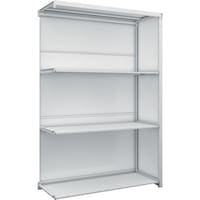 トラスコ中山 TRUSCO スチールラック K1型抗菌塗装高密度収納棚 背板側板付 H1900XW1250XD475 4段 連結型 K16444SGB 1台