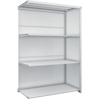 トラスコ中山 TRUSCO スチールラック K1型抗菌塗装高密度収納棚 背板側板付 H1900XW1250XD625 4段 連結型 K16464SGB 1台