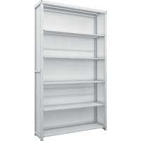 トラスコ中山 TRUSCO スチールラック K1型抗菌塗装高密度収納棚 背板・側板付 H2200XW1250XD325 6段 K17436SG 1台