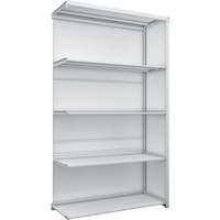 トラスコ中山 TRUSCO スチールラック K1型抗菌塗装高密度収納棚 背板側板付 H2200XW1250XD475 5段 連結型 K17445SGB 1台