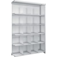 トラスコ中山 TRUSCO スチールラック K1型抗菌塗装高密度収納棚 背板側板付 H1900XW1250XD325 6段 移動仕切板15枚付 連結型 K16436P15SGB 1台