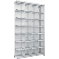 トラスコ中山 TRUSCO スチールラック K1型抗菌塗装高密度収納棚 背板側板付 H2200XW1250XD325 8段 移動仕切21枚付 連結型 K17438P21SGB 1台