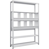 トラスコ中山 TRUSCO スチールラック K1型抗菌塗装高密度収納棚 H1900XW1250XD325 6段 仕切りトレ8個付 K16436D8 1台