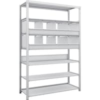 トラスコ中山 TRUSCO スチールラック K1型抗菌塗装高密度収納棚 H1900XW1250XD475 7段 仕切りトレ8個付 K16447C8 1台