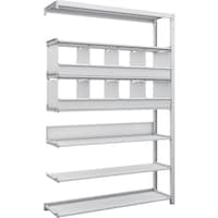 トラスコ中山 TRUSCO スチールラック K1型抗菌塗装高密度収納棚 H1900XW1250XD325 7段 仕切りトレ8個付 連結型 K16437C8B 1台