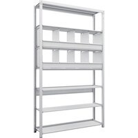 トラスコ中山 TRUSCO スチールラック K1型抗菌塗装高密度収納棚 H2200XW1250XD325 7段 仕切りトレ8個付 K17437D8 1台