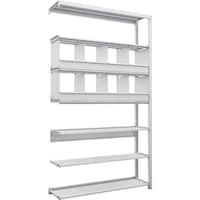 トラスコ中山 TRUSCO スチールラック K1型抗菌塗装高密度収納棚 H2200XW1250XD325 7段 仕切りトレ8個付 連結型 K17437D8B 1台