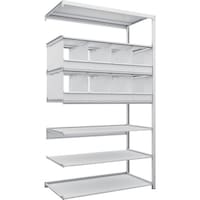 トラスコ中山 TRUSCO スチールラック K1型抗菌塗装高密度収納棚 H2200XW1250XD625 7段 仕切りトレ8個付 連結型 K17467D8B 1台