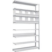 トラスコ中山 TRUSCO スチールラック K1型抗菌塗装高密度収納棚 H2200XW1250XD325 8段 仕切りトレ8個付 連結型 K17438C8B 1台