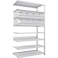 トラスコ中山 TRUSCO スチールラック K1型抗菌塗装高密度収納棚 H2200XW1250XD625 8段 仕切りトレ8個付 連結型 K17468C8B 1台