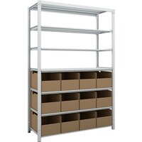 トラスコ中山 TRUSCO スチールラック K1型抗菌塗装高密度収納棚 H1900XW1250XD475 7段 ビン12個付 K16447A12 1台