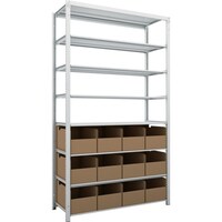 トラスコ中山 TRUSCO スチールラック K1型抗菌塗装高密度収納棚 H2200XW1250XD475 8段 ビン12個付 K17448A12 1台