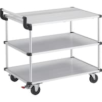 トラスコ中山 TRUSCO アルミ台車 アルパカート 省音 3段式片袖タイプ 900×600mm ストッパー付 AL230960S 1台