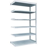 トラスコ中山 TRUSCO TUG型軽量ボルトレス棚 100kg 連結型 1240×624×H2100 6段 TUG10074L6B 1台