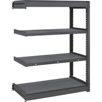 トラスコ中山 TRUSCO TUG型軽量ボルトレス棚 黒 100kg 連結型 1840×624×H1200 4段 TUG10046L4BBK 1台