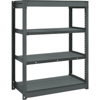 トラスコ中山 TRUSCO TUG型軽量ボルトレス棚 黒 100kg 単体型 1840×624×H1200 4段 TUG10046L4BK 1台