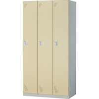 トラスコ中山 TRUSCO 女性用3人用ロッカー クリームイエロー LWL3Y 1台