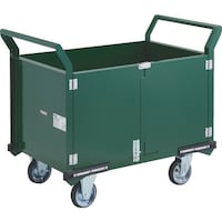 トラスコ中山 TRUSCO 鋼鉄製運搬車 900X600 観音扉付 プレス車輪 PH26P 1台