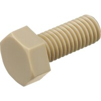 日本ケミカルスクリュ ケミカルスクリュー ポリエーテルエーテルケトン 六角ボルト M620 (100本入) PEEKBTM620 1袋(100本)