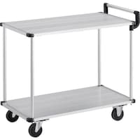 トラスコ中山 TRUSCO アルミ台車 アルパカート 省音 2段式片袖タイプ 900×480mm AL220948 1台