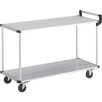 トラスコ中山 TRUSCO アルミ台車 アルパカート 省音 2段式片袖タイプ 1200×480mm AL221248 1台