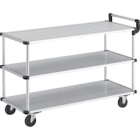 トラスコ中山 TRUSCO アルミ台車 アルパカート 省音 3段式片袖タイプ 1200×480mm AL231248 1台