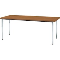 トラスコ中山 TRUSCO 会議用テーブル 1200X600XH700 角脚 下棚無し チーク TD1260T 1台