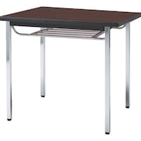 トラスコ中山 TRUSCO 会議用テーブル900X900XH700 下棚付 丸脚 ローズ TDST0990RO 1台