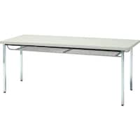 トラスコ中山 TRUSCO 会議用テーブル 1200X600XH700 下棚付 丸脚 ニューグレー TDST1260NG 1台