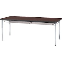 トラスコ中山 TRUSCO 会議用テーブル 1500X600XH700 下棚付 丸脚 ローズ TDST1560RO 1台