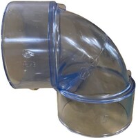 セキスイ エスロン 透明DV継手 90度エルボ(DL)65 SDDL65 1個