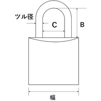 和気産業 WAKI ツル長シリンダー錠 TWE 30X100MM TWE30X100MM 1個