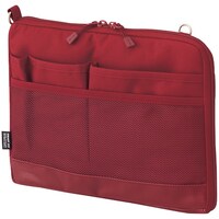 リヒトラブ LIHIT バッグインバッグ(ヨコ型) レッド A5 A76803 1個