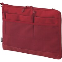 リヒトラブ LIHIT バッグインバッグ(ヨコ型) レッド A4 A76813 1個