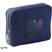 ヒサゴ HISAGO 鍵付きセキュリティポーチ A4用 ネイビー