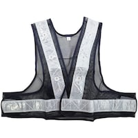 喜多 喜多 LED安全ベスト(ショート丈) No6080 ネイビー×シルバー フリー