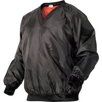 喜多 喜多 Vネック セミキルトヤッケ No3100 ブラック LL