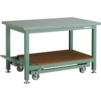 トラスコ中山 TRUSCO 重荷重作業台移動式(3000kg)TWC型 1200X750XH740 基本タイプ グリーン色 STWC1200 1台