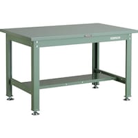 トラスコ中山 TRUSCO 中荷重作業台(1200kg)HW型 900X750XH740 基本タイプ グリーン色 緑 SHW0975 1台