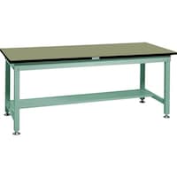 トラスコ中山 TRUSCO 中荷重作業台(1200kg)HW型 1500X750XH740 基本タイプ グリーン色 緑 RHW1500 1台