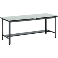 トラスコ中山 TRUSCO 中荷重作業台(500kg)AEW型 900X600XH740 基本タイプ ダークグレー色 AEWR0960 1台